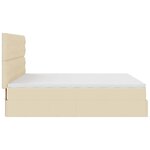 VidaXL Cadre de lit ottoman avec matelas crème 180x200 cm tissu