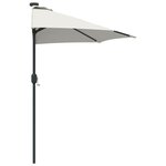 vidaXL Parasol de jardin demi Couleur sable 294 x 150 x 224 cm tissu