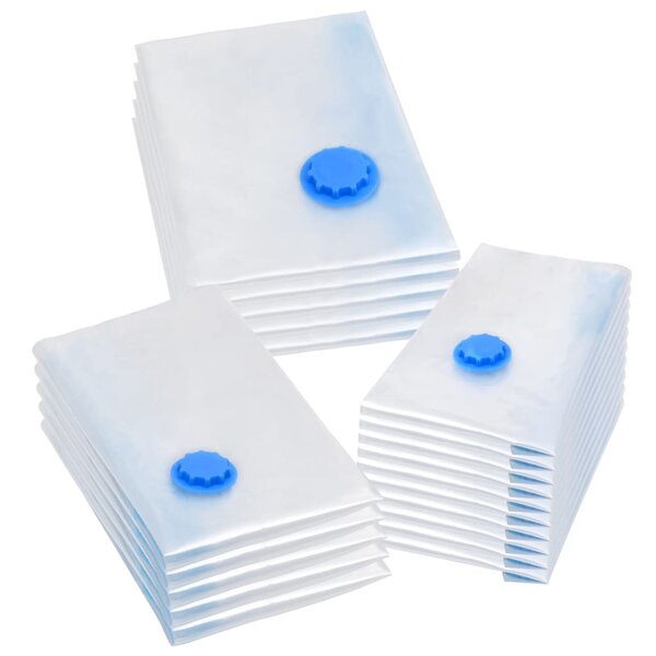vidaXL Sacs de voyage sous vide Sacs de vêtements 3 tailles 20 Pièces