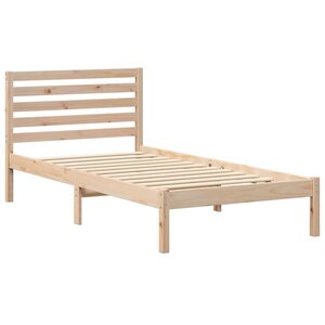 vidaXL Cadre de lit Marron 100 x 200 cm Bois massif en pin