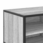 vidaXL Meuble TV sonoma gris 80x34 5x40 cm bois d'ingénierie et métal