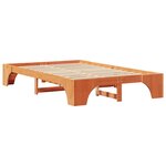 vidaXL Cadre de lit Marron ciré Bois massif 120 x 200 cm Durable