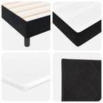 lit box spring vidaXL avec matelas Noir 140x200 cm Velours