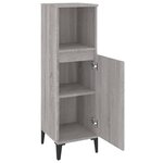 vidaXL Armoire salle de bain sonoma gris 30x30x100 cm