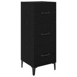 vidaXL Buffet Chêne noir 34 5 x 34 x 90 cm Bois d'ingénierie
