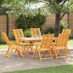vidaXL Chaise de jardin 6 Pièces Marron 57 x 72 x 109 cm