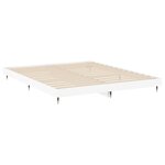 vidaXL Cadre de lit sans matelas blanc 120x200 cm bois ingénierie