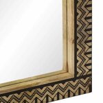 vidaXL Miroir de bain 50x70 cm bois de manguier massif et verre