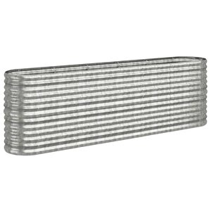 vidaXL Lit surélevé de jardin Acier galvanisé Argenté