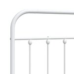 vidaXL Tête de lit de remplacement métal blanc 180 cm