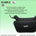 Siège auto réhausseur Bubblefix - Groupe 3 - Isofix - I-Size - 126-150 cm - Noir