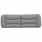 vidaXL Coussin de tête de lit gris clair 152 cm tissu