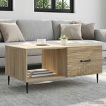 vidaXL Table basse Chêne Sonoma 90 x 50 x 40 cm Bois d'ingénierie