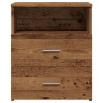 vidaXL Table de chevet vieux bois 50x32x60 cm bois d'ingénierie