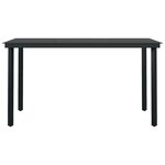 vidaXL Ensemble à manger de jardin 5 Pièces Noir