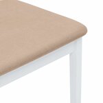vidaXL Chaises à manger coussins 2 Pièces blanc bois massif caoutchouc