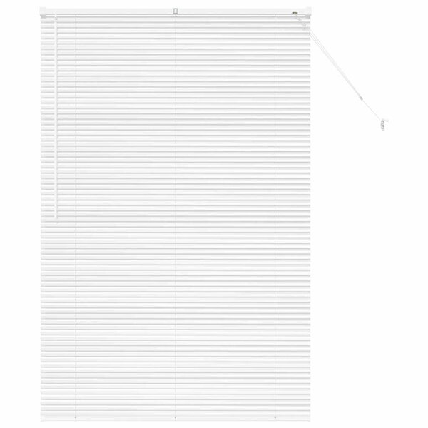 vidaXL Store de Fenêtre avec des rideaux Blanc Aluminium