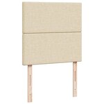 vidaXL Sommier à lattes de lit avec matelas Crème 90x200 cm Tissu