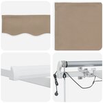 vidaXL Auvent Rétractable Automatique avec LED Beige 500x300 cm