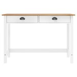 vidaXL Table console Hill avec 2 tiroirs 110x45x74 cm Pin solide