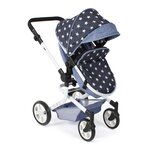 Bayer Chic 2000 595-51 - Poussette pour poupée combinée 2 en 1 Mika Bleu marine avec étoiles