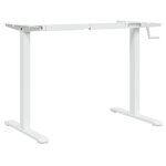 vidaXL Cadre de bureau debout blanc (94-135)x60x(70-114) cm acier