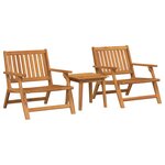 vidaXL Chaises de jardin avec table 3 Pièces Bois d'acacia massif