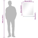 vidaXL Miroir mural avec étagère 50x60 cm Verre trempé