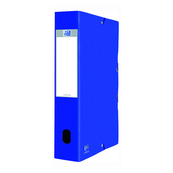 Chemise box oxford eurobox 24 x 32 cm dos 6 cm - bleue - lot de 10
