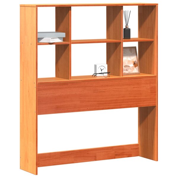 vidaXL Tête de lit avec rangement cire marron 90 cm bois massif de pin