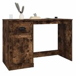 vidaXL Bureau avec tiroir chêne fumé 115x50x75 cm bois d'ingénierie