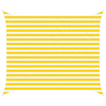 vidaXL Voile d'ombre Jaune et blanc 2 5 x 3 m 100   polyester Oxford