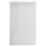 vidaXL Bureau Blanc brillant 100x50x76 cm Bois d’ingénierie