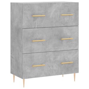 vidaXL Buffet gris béton 69 5x34x90 cm bois d'ingénierie