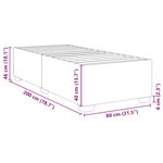 vidaXL Cadre de lit sans matelas crème 80x200 cm tissu
