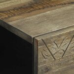 vidaXL Table de chevet gris clair 40x33x46 cm bois de manguier solide