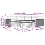 vidaXL Ensemble de canapés d'extérieur 5 pc Naturel