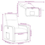 vidaXL Fauteuil inclinable Marron Tissu