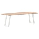 vidaXL Pieds de table à manger en U 2 pièces Blanc 60 x (72-73) cm Acier