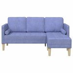 vidaXL Ensemble de Canapés Bleu jean 173 x 131 x 67 cm tissu