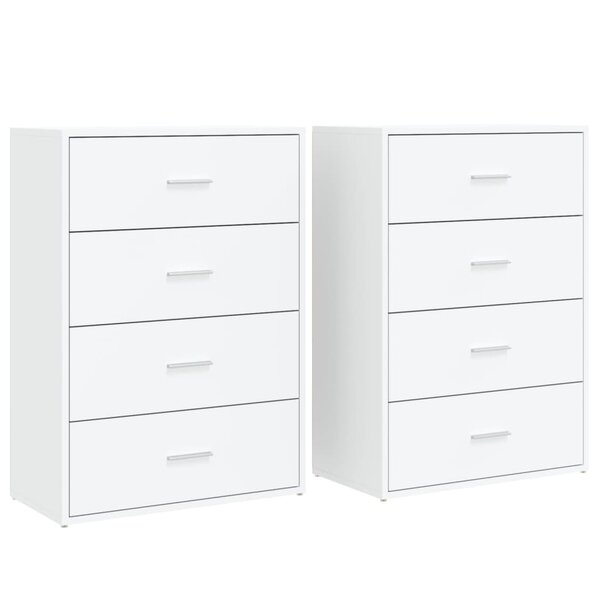 vidaXL Buffets 2 Pièces blanc 60x31x84 cm bois d'ingénierie