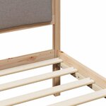 vidaXL Cadre de lit avec tête de lit Taupe 120 x 190 cm tissu