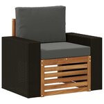 vidaXL Sofa de milieu extérieur Bois d'Acacia Massif Naturel
