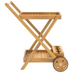 vidaXL Chariot à thé 54x87x90 cm bois massif d'acacia