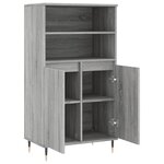 vidaXL Buffet haut Sonoma gris 60x36x110 cm Bois d'ingénierie