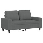 vidaXL Ensemble de canapés 4 Pièces gris foncé tissu