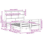 vidaXL Cadre de lit sans matelas 120x190 cm bois de pin massif