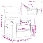 vidaXL Fauteuil inclinable électrique Cappuccino Similicuir