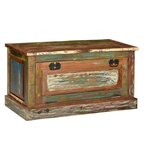 Banc banquette de rangement de chaussures 85 x 40 x 45 cm bois de récupération 02_0010853