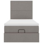 vidaXL Lit ottoman avec matelas taupe 100x200 cm tissu